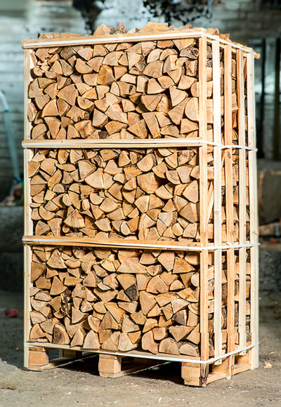 Brennholzpalette aus ofengetrockneter Eiche, 25 cm, 1,8 m³