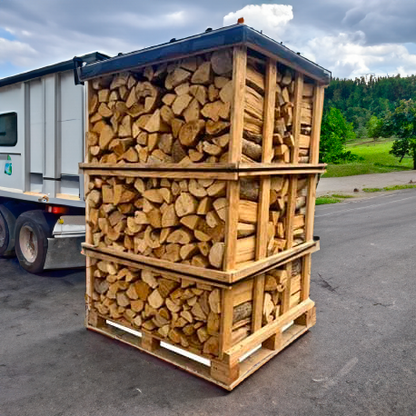 Trockenes Brennholzscheit 25cm auf einer Palette (3 Kubikmeter)